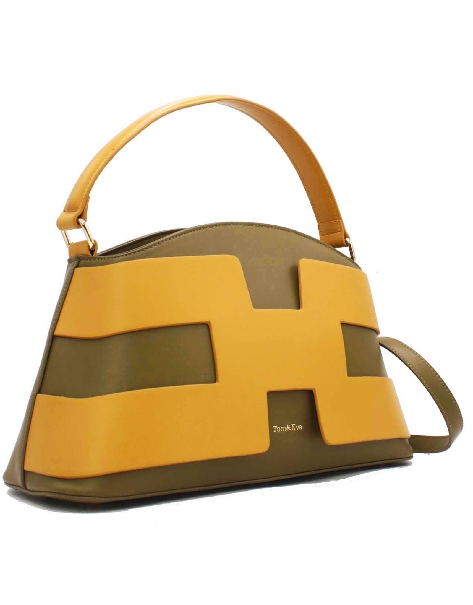 Tom & Eva Modieus - Tom & Eva Design Handtas Olijfgroen-Geel