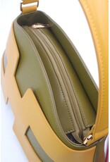 Tom & Eva Modieus - Tom & Eva Design Handtas Olijfgroen-Geel