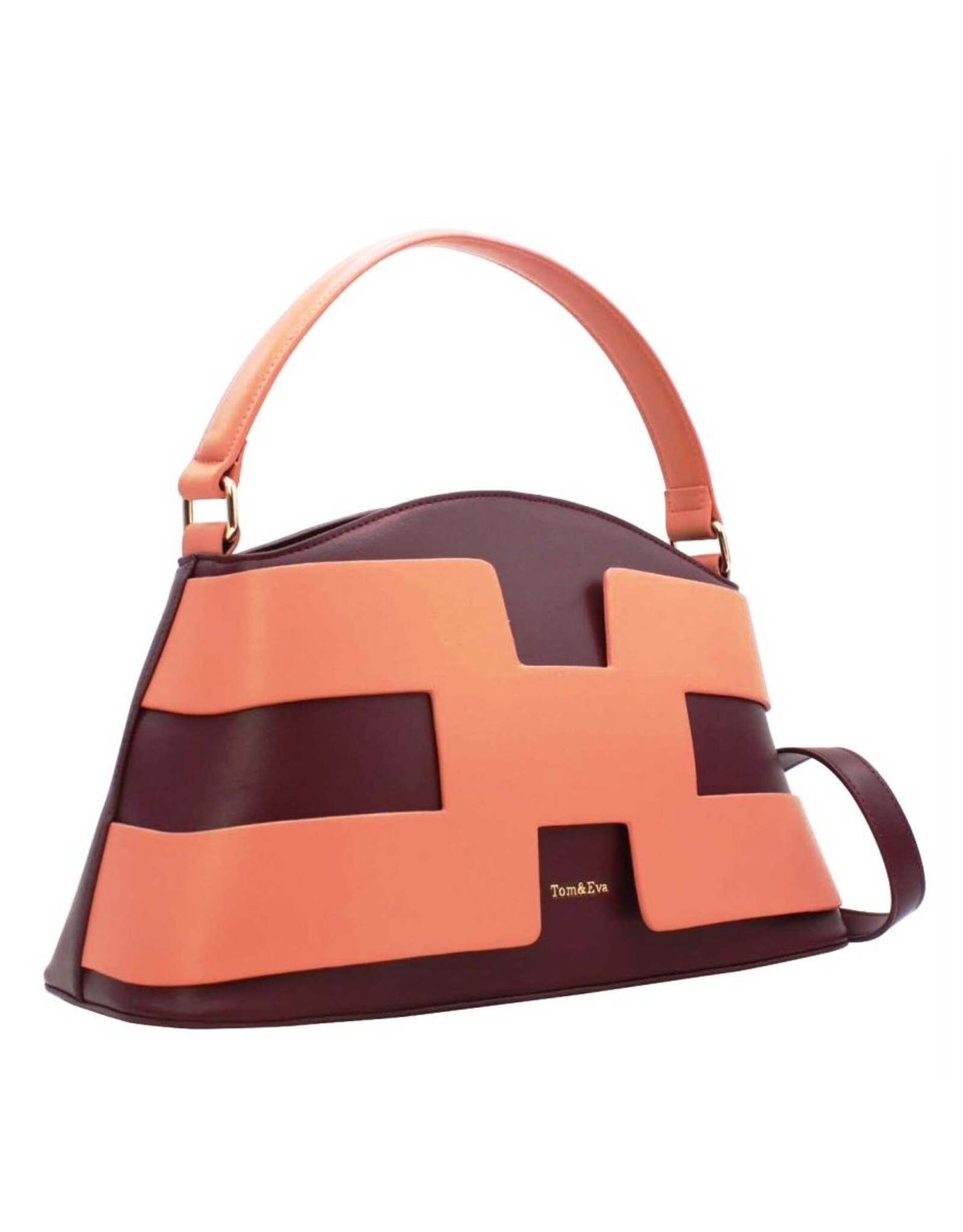 Tom & Eva Modieus - Tom & Eva Design Handtas Burgundy/Pink