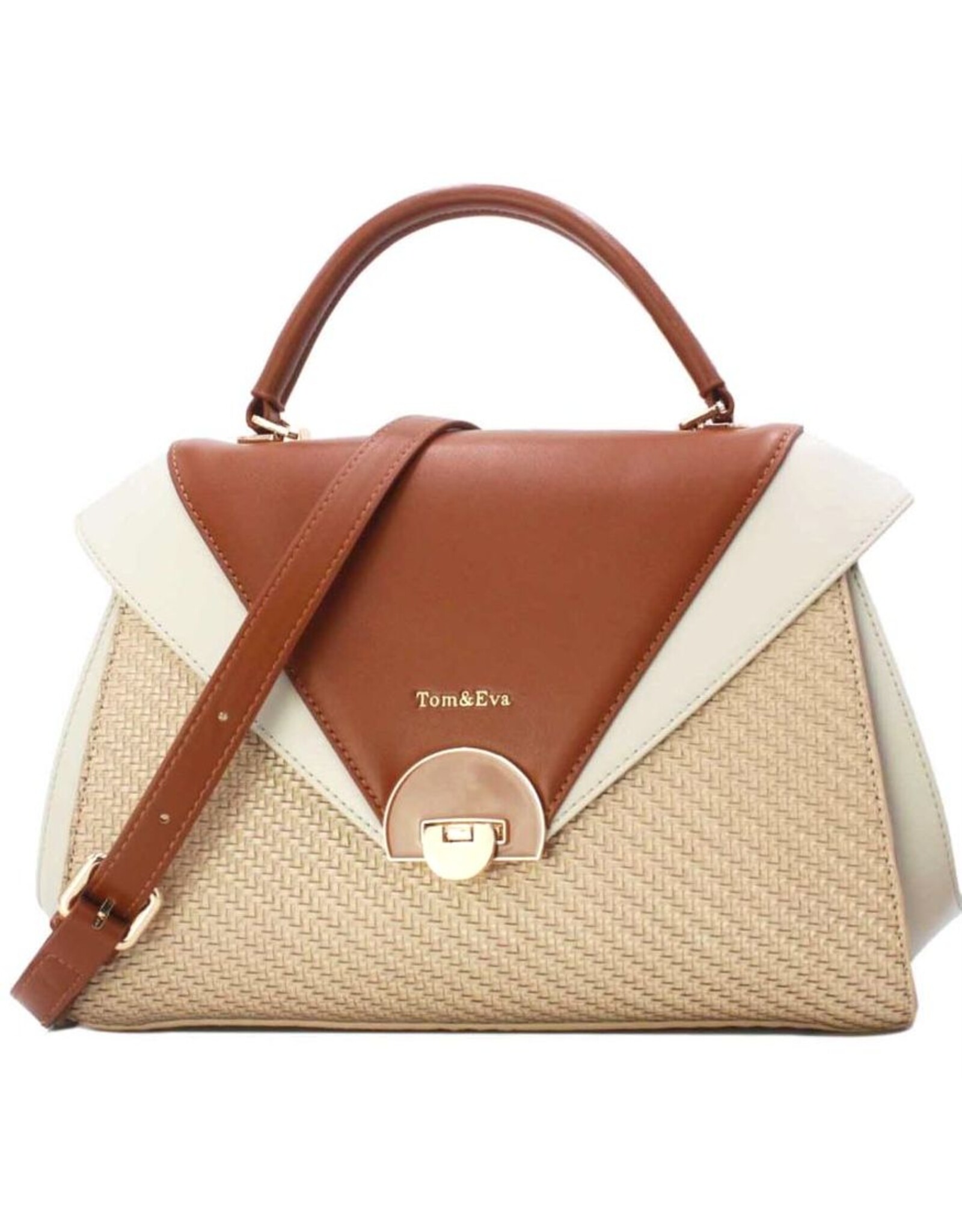 Tom & Eva Modieus - Tom & Eva Vintage Handtas Apricot/Brown