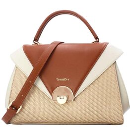 Tom & Eva Tom & Eva Vintage Handtas Apricot/Brown