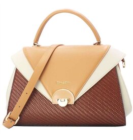 Tom & Eva Tom & Eva Vintage Handtas Coffee/Apricot