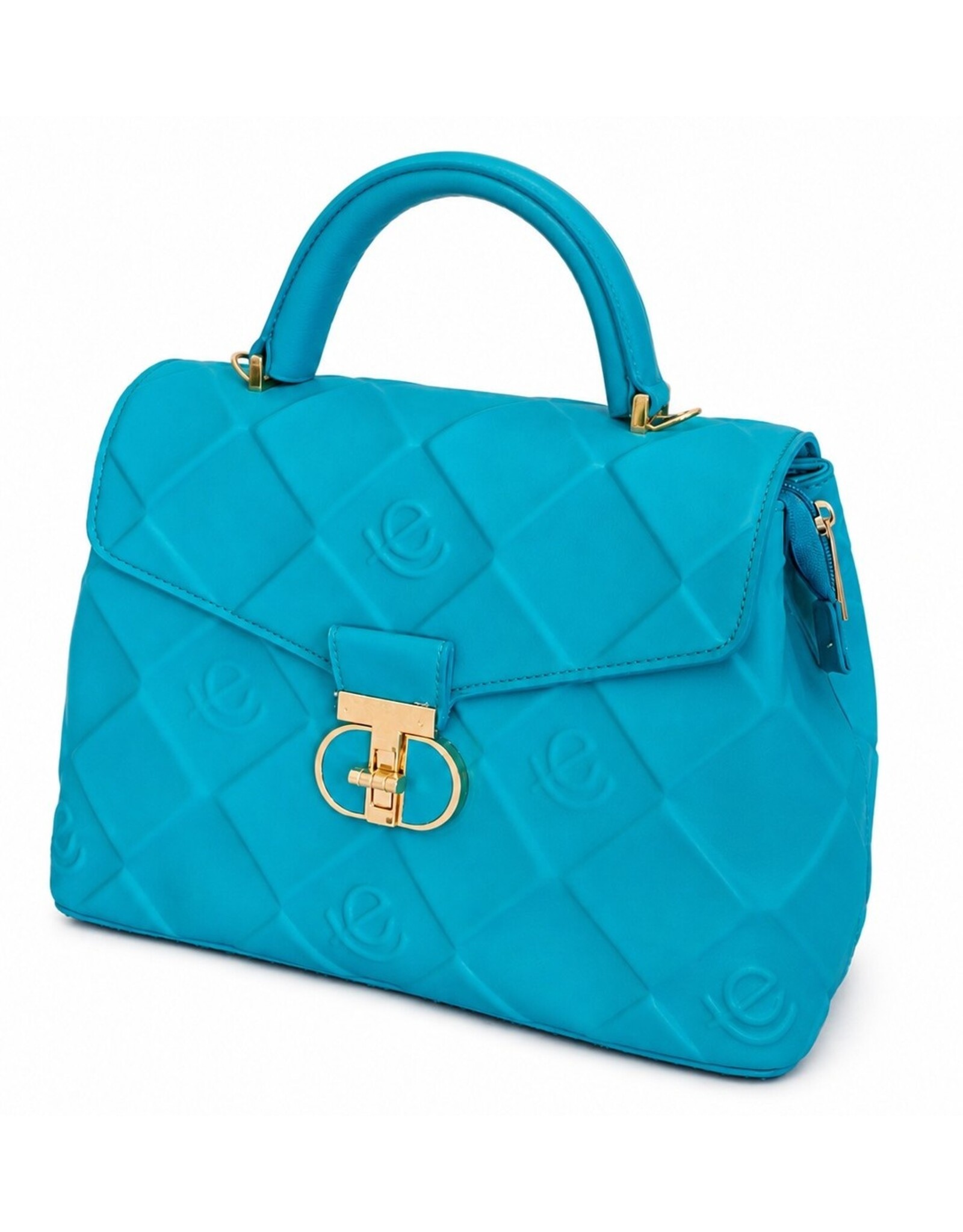 Tom & Eva Modieus - Tom & Eva Handtas met Draaisluiting Turquoise