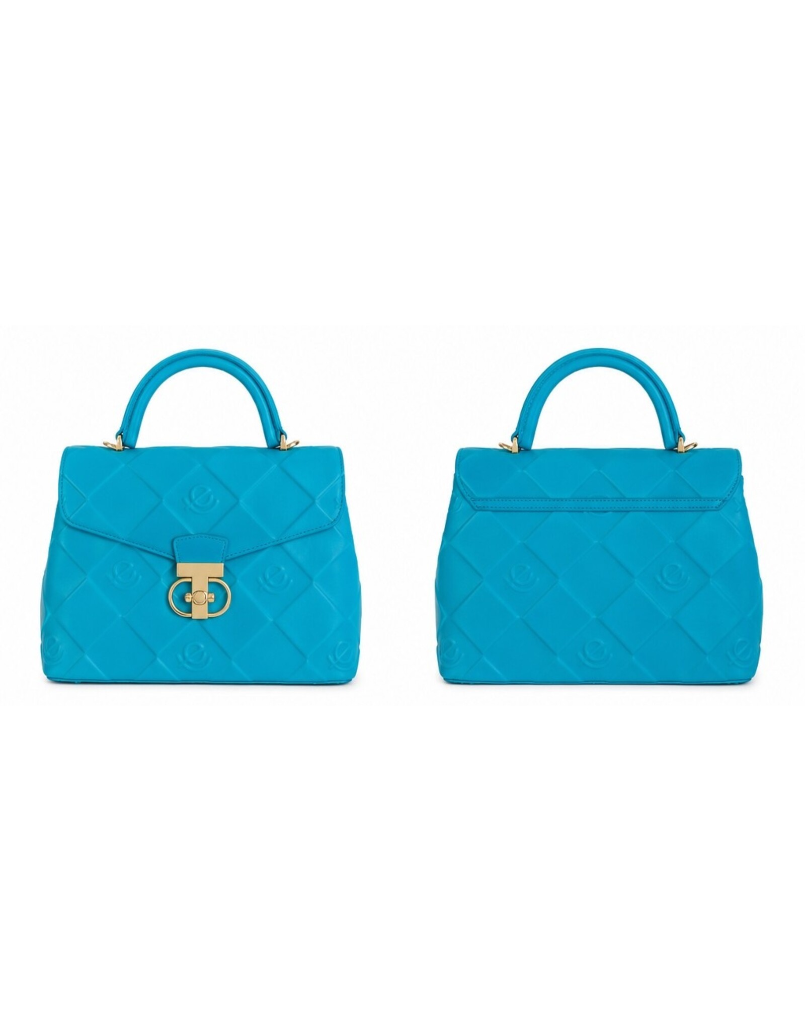 Tom & Eva Modieus - Tom & Eva Handtas met Draaisluiting Turquoise