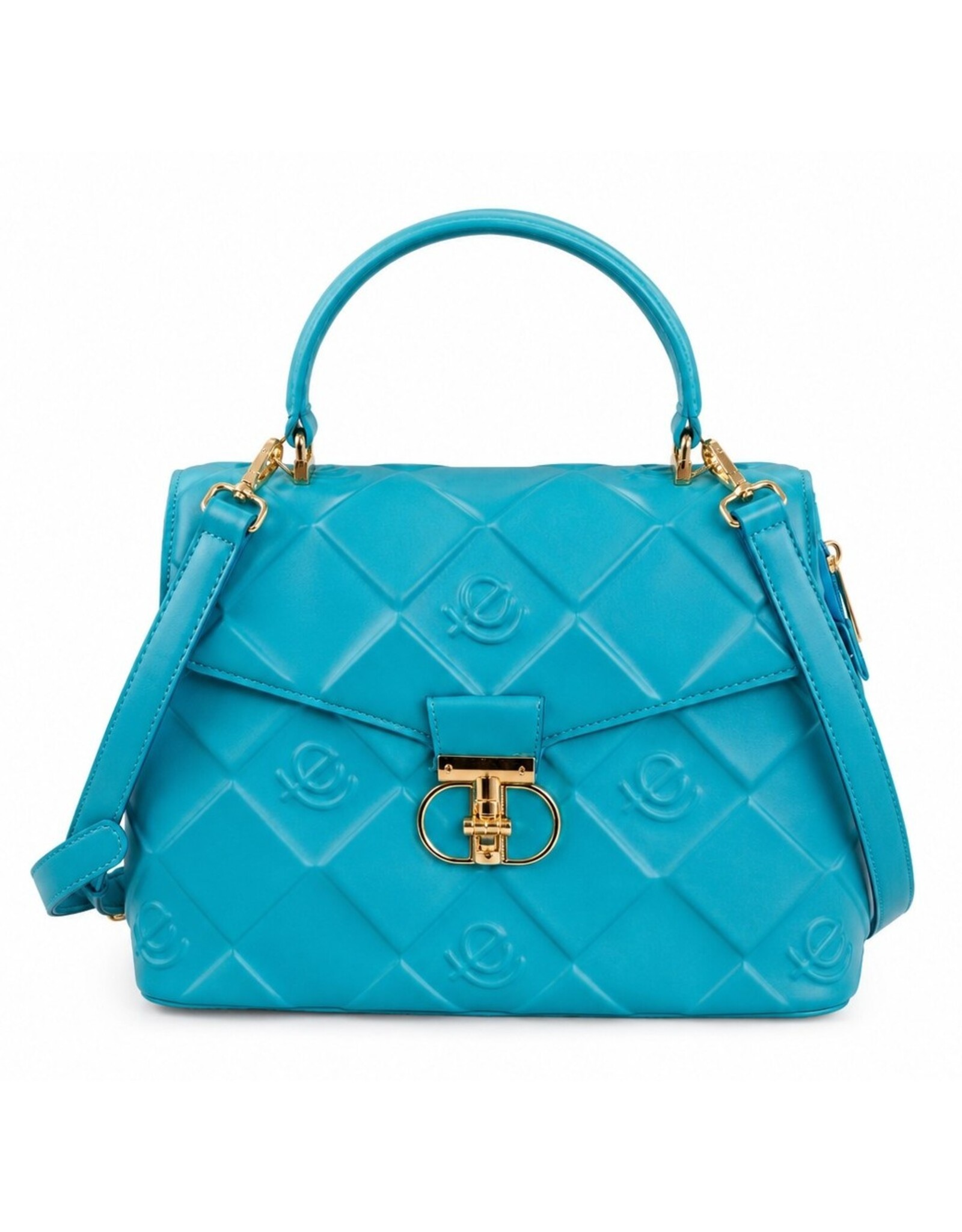Tom & Eva Modieus - Tom & Eva Handtas met Draaisluiting Turquoise
