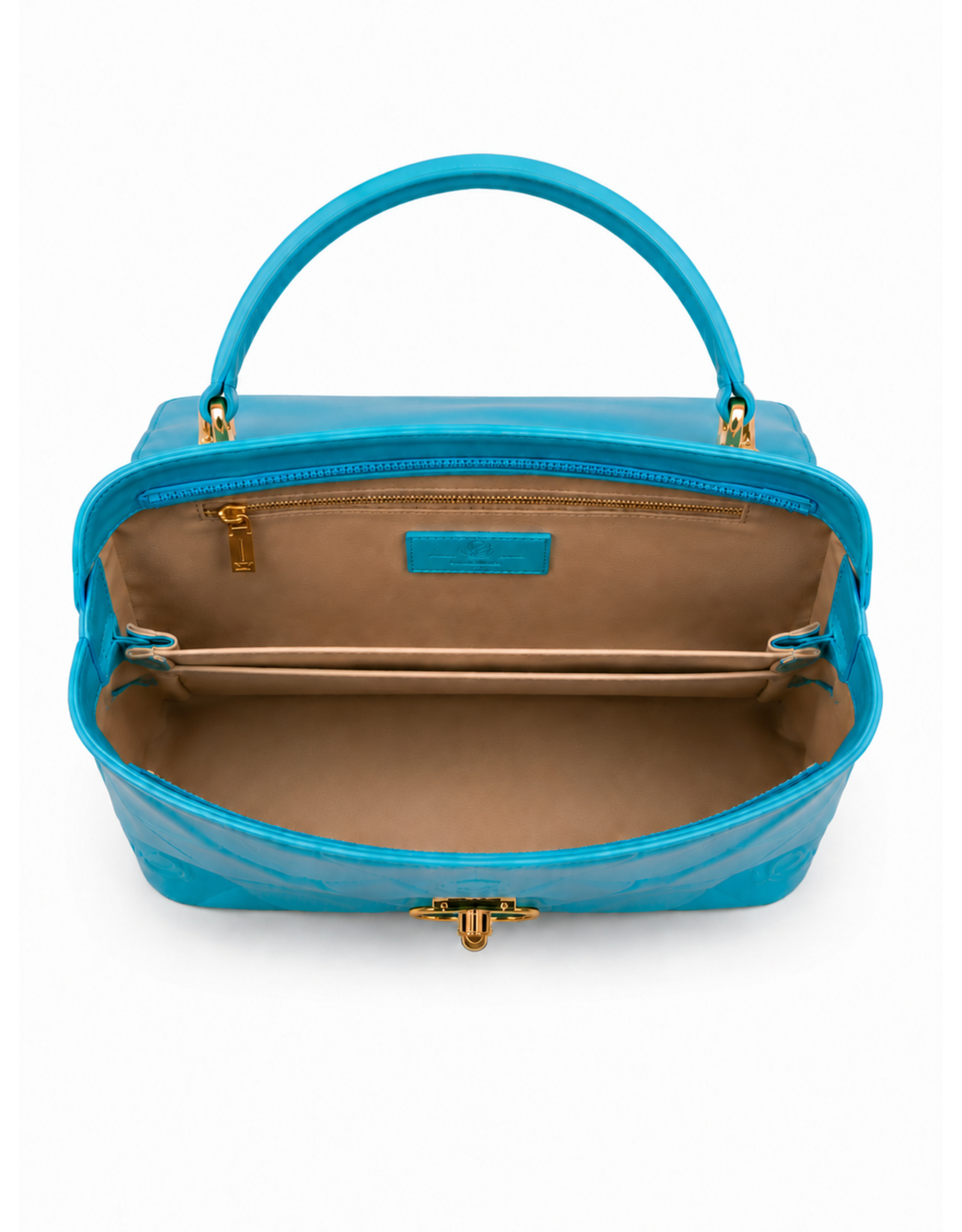 Tom & Eva Modieus - Tom & Eva Handtas met Draaisluiting Turquoise
