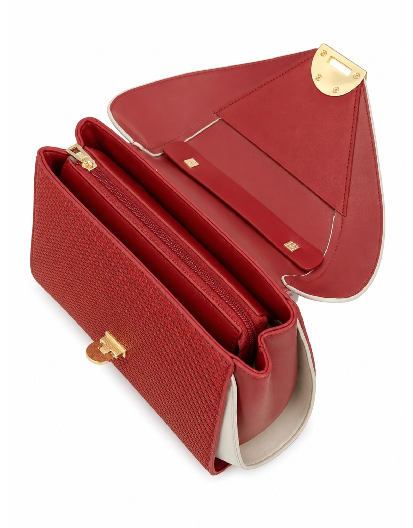 Tom & Eva Modieus - Tom & Eva Vintage Handtas Red/Wine
