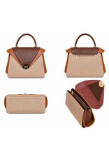 Tom & Eva Modieus - Tom & Eva Vintage Handtas Khaki/Coffee
