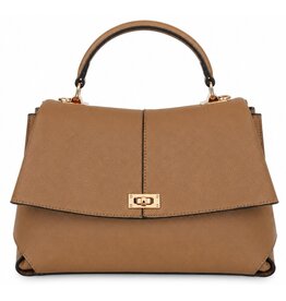Tom & Eva Tom & Eva Modieuze Handtas Taupe
