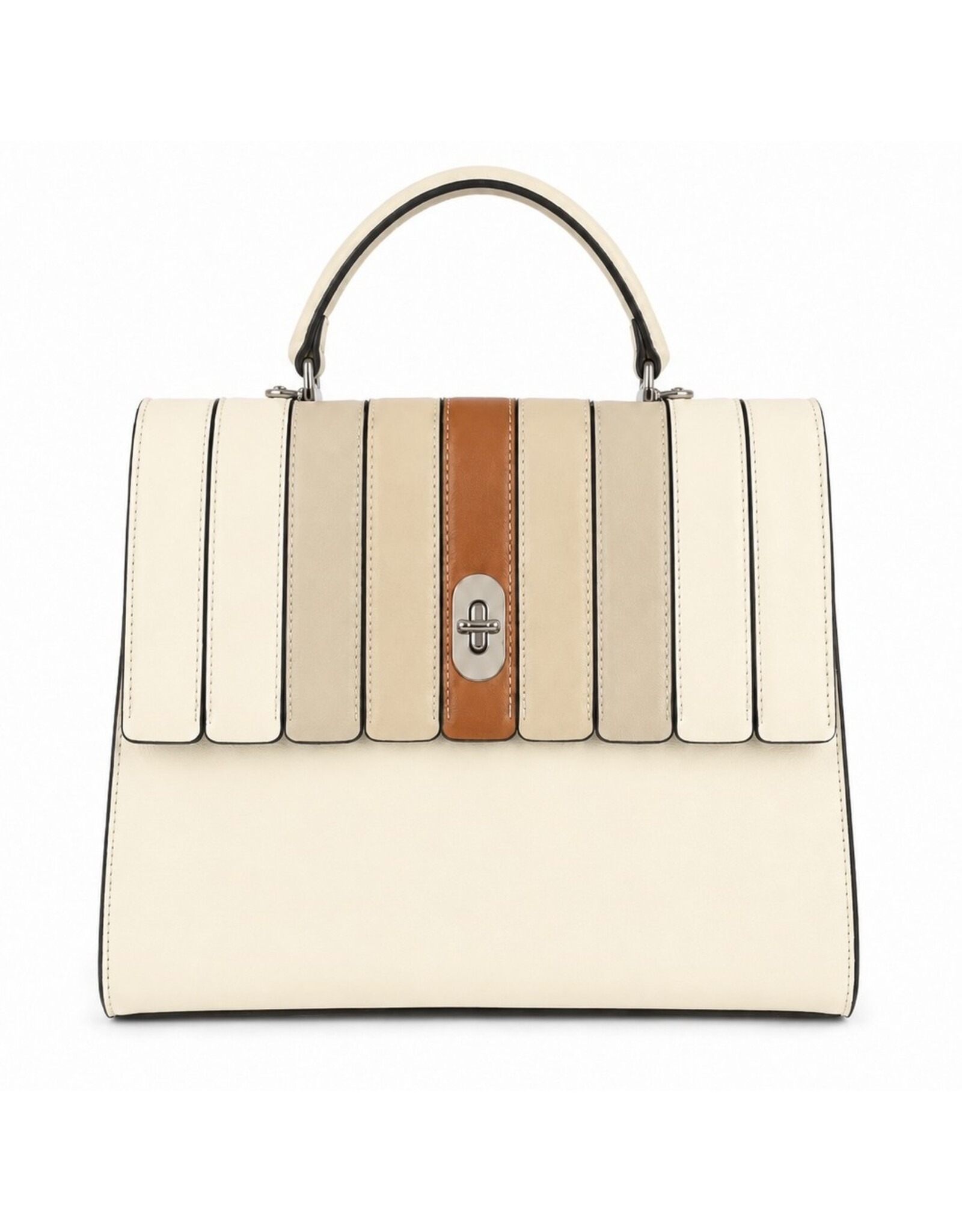 Marina C. Modieuze handtassen en Schoudertassen - Beige Handtas van Marina C.