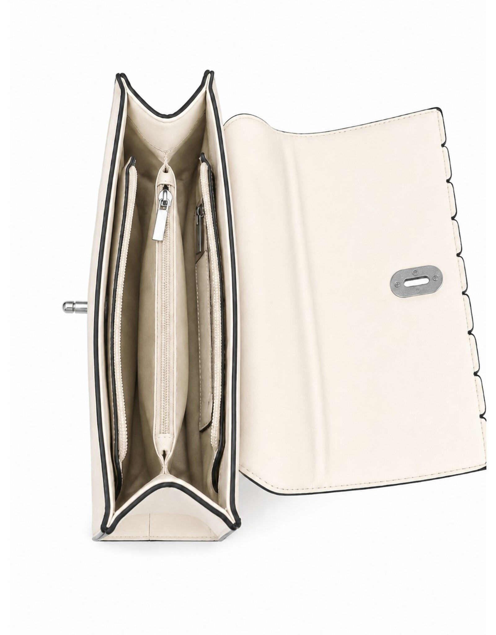 Marina C. Modieuze handtassen en Schoudertassen - Beige Handtas van Marina C.