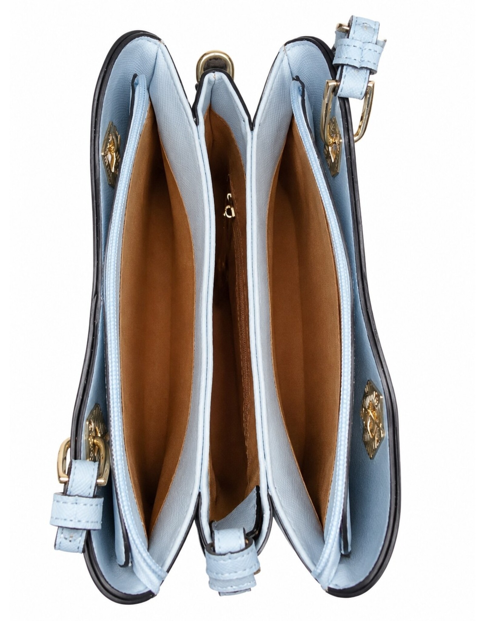 Galantry Retro tassen Vintage tassen - Praktische en Mooie Handtas L.Blauw/Wit Gallantry