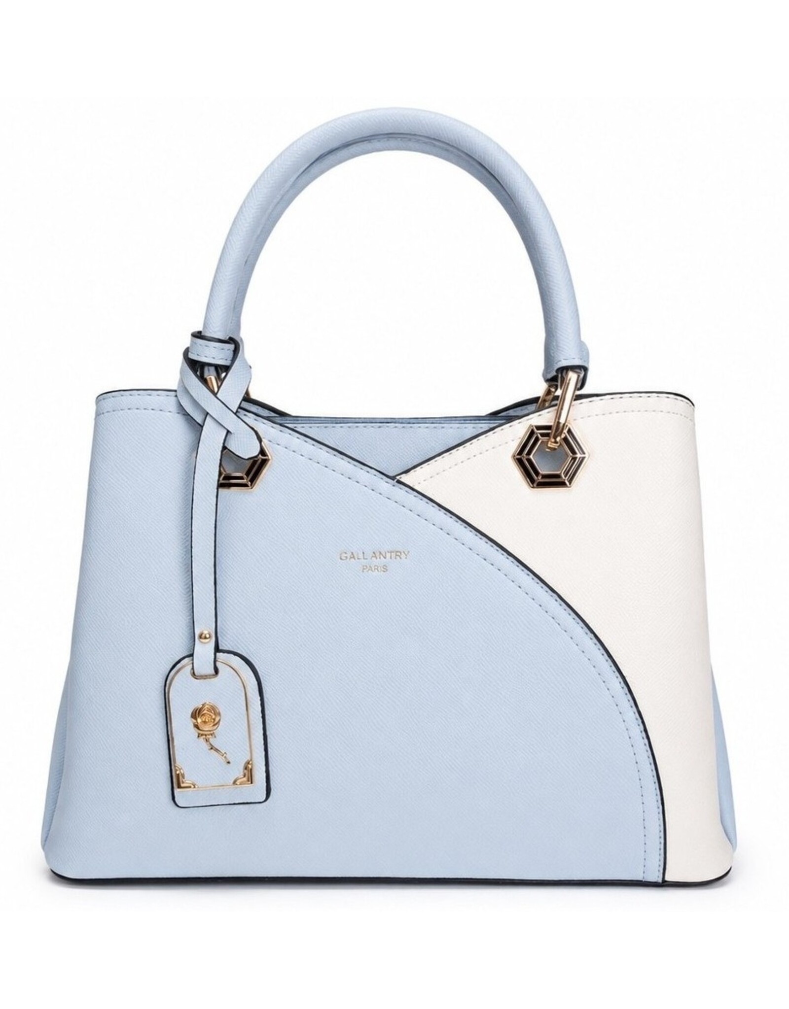 Galantry Retro tassen Vintage tassen - Praktische en Mooie Handtas L.Blauw/Wit Gallantry
