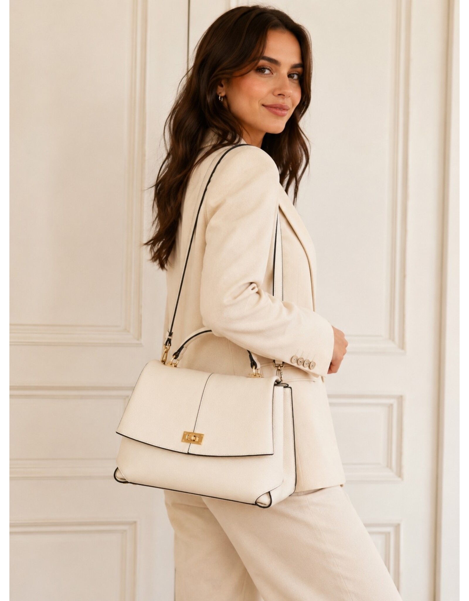 Tom & Eva Fashion bags - Tom & Eva Fashionable Handbag Beige