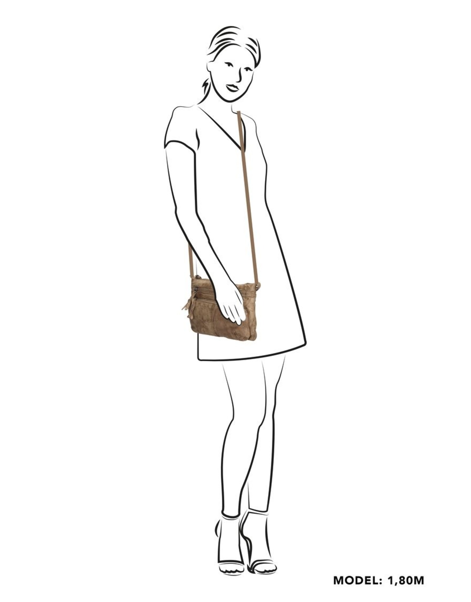 Hide & Stitches Leather Shoulder bags  leather crossbody bags - Hide & Stitches Paint Rock Shoulder Bag Sand