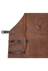 Hide & Stitches Leather belts and buckles - Leather Barbecue/Grill Apron, Leather Mitt and Tongs Set (brown)