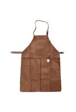Hide & Stitches Leather belts and buckles - Leather Barbecue/Grill Apron, Leather Mitt and Tongs Set (brown)