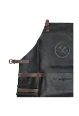 Hide & Stitches Leather belts and buckles - Leather Barbecue/Grill Apron, Leather Mitt and Tongs Set (black)
