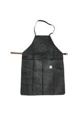 Hide & Stitches Leather belts and buckles - Leather Barbecue/Grill Apron, Leather Mitt and Tongs Set (black)