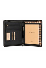 HillBurry Miscellaneous - Hillburry  Schrijfmap A4 dossiermap lederen document organizer Zwart