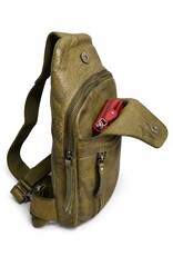 Hunters Leather bags - Hunters leather crossbody bag Sling bag khaki
