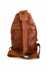 Hunters Leren tassen - Hunters leren Crossbody tas Sling bag cognac