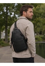 Hunters Leather bags - Hunters leather crossbody bag Sling bag black