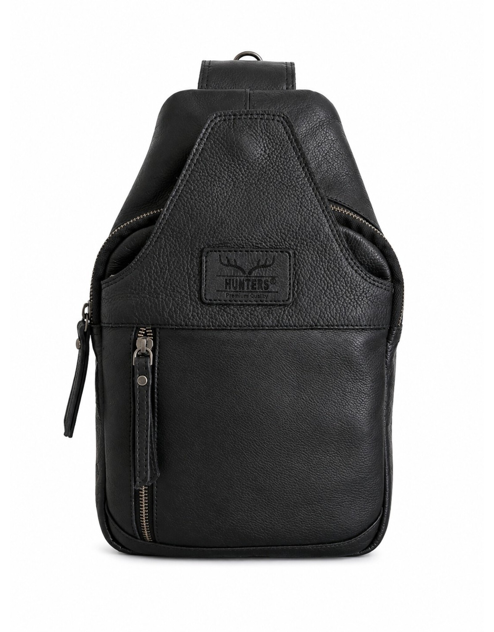 Hunters Leather bags - Hunters leather crossbody bag Sling bag black