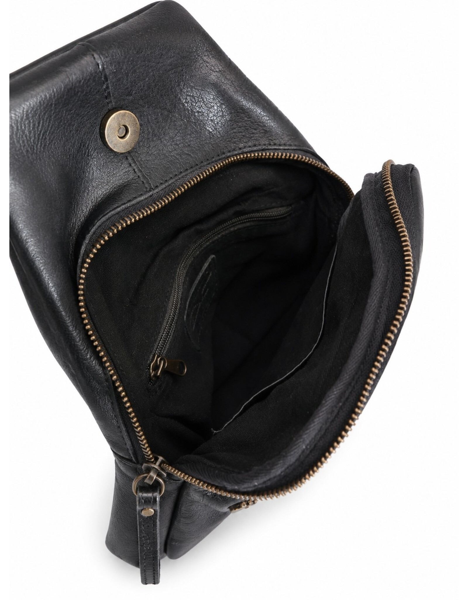 Hunters Leather bags - Hunters leather crossbody bag Sling bag black
