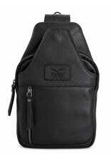 Hunters Leather bags - Hunters leather crossbody bag Sling bag black