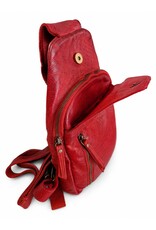 Hunters Leather bags - Hunters leather crossbody bag Sling bag red