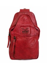 Hunters Leather bags - Hunters leather crossbody bag Sling bag red