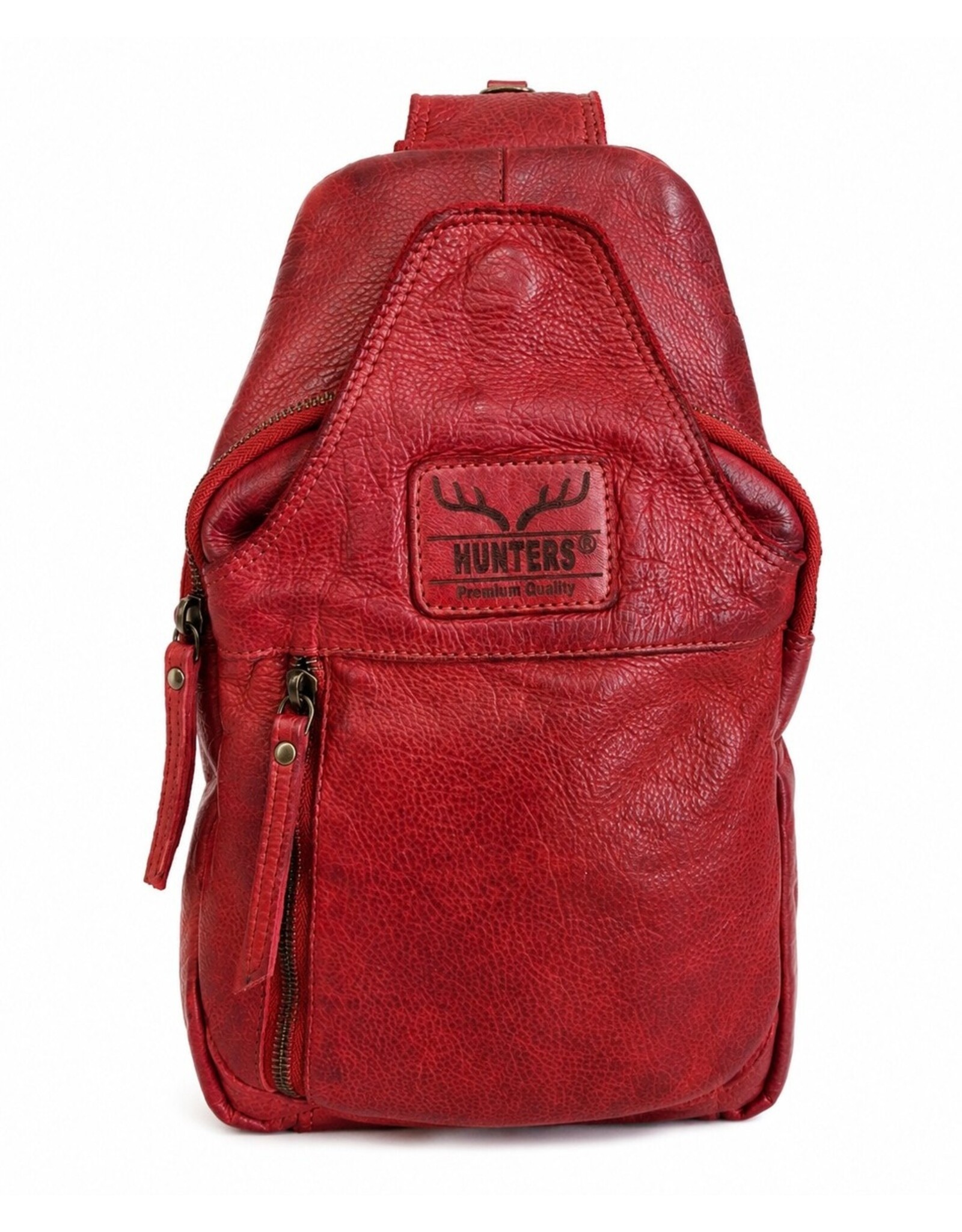Hunters Leather bags - Hunters leather crossbody bag Sling bag red