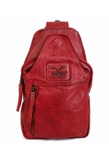 Hunters Leather bags - Hunters leather crossbody bag Sling bag red