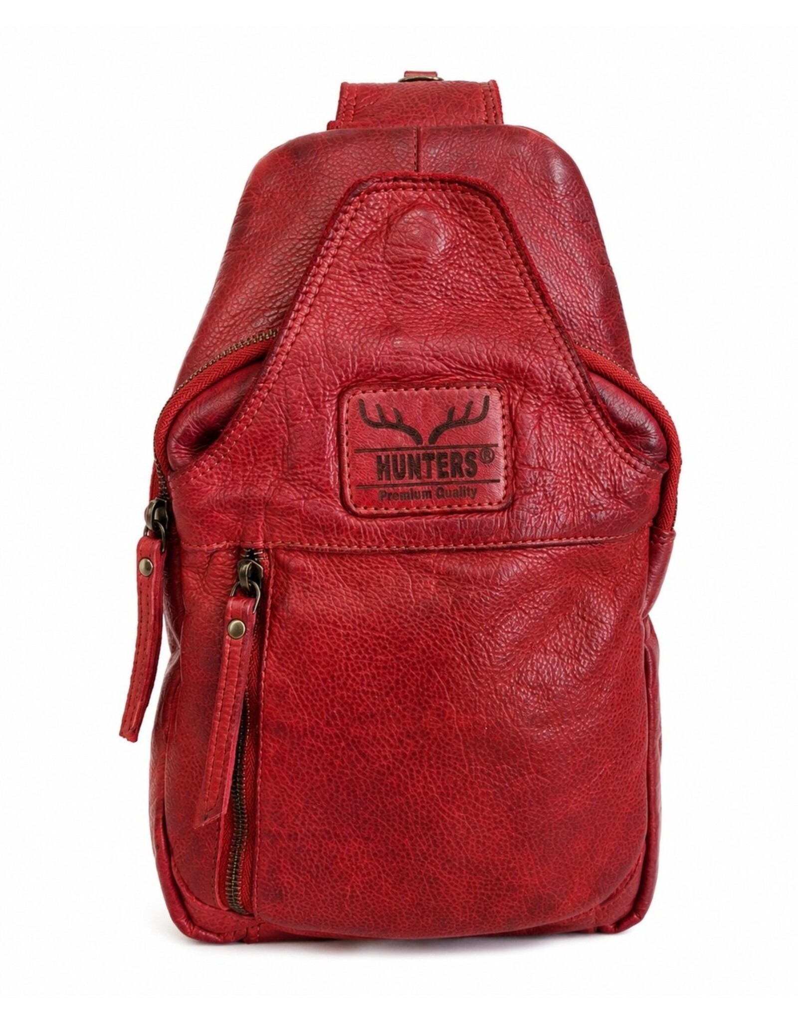 Hunters Leather bags - Hunters leather crossbody bag Sling bag red