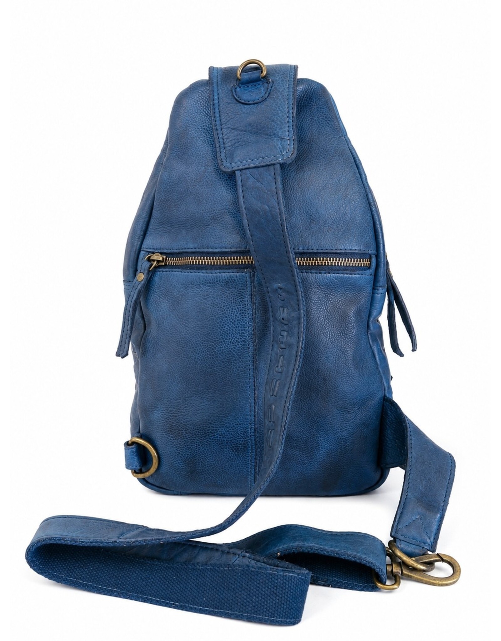 Hunters Leather bags - Hunters leather crossbody bag Sling bag blue
