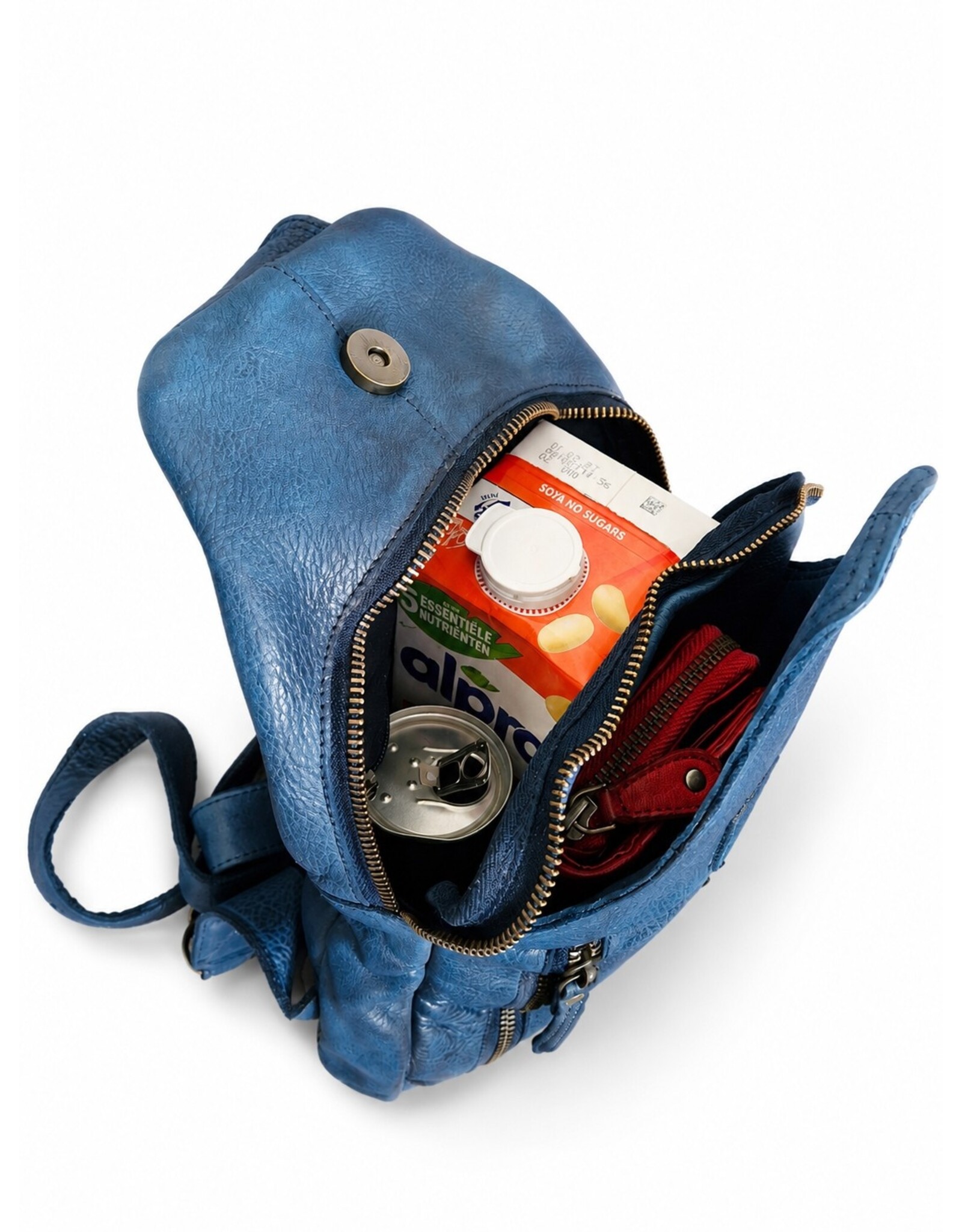 Hunters Leren tassen - Hunters leren Crossbody tas Sling bag blauw