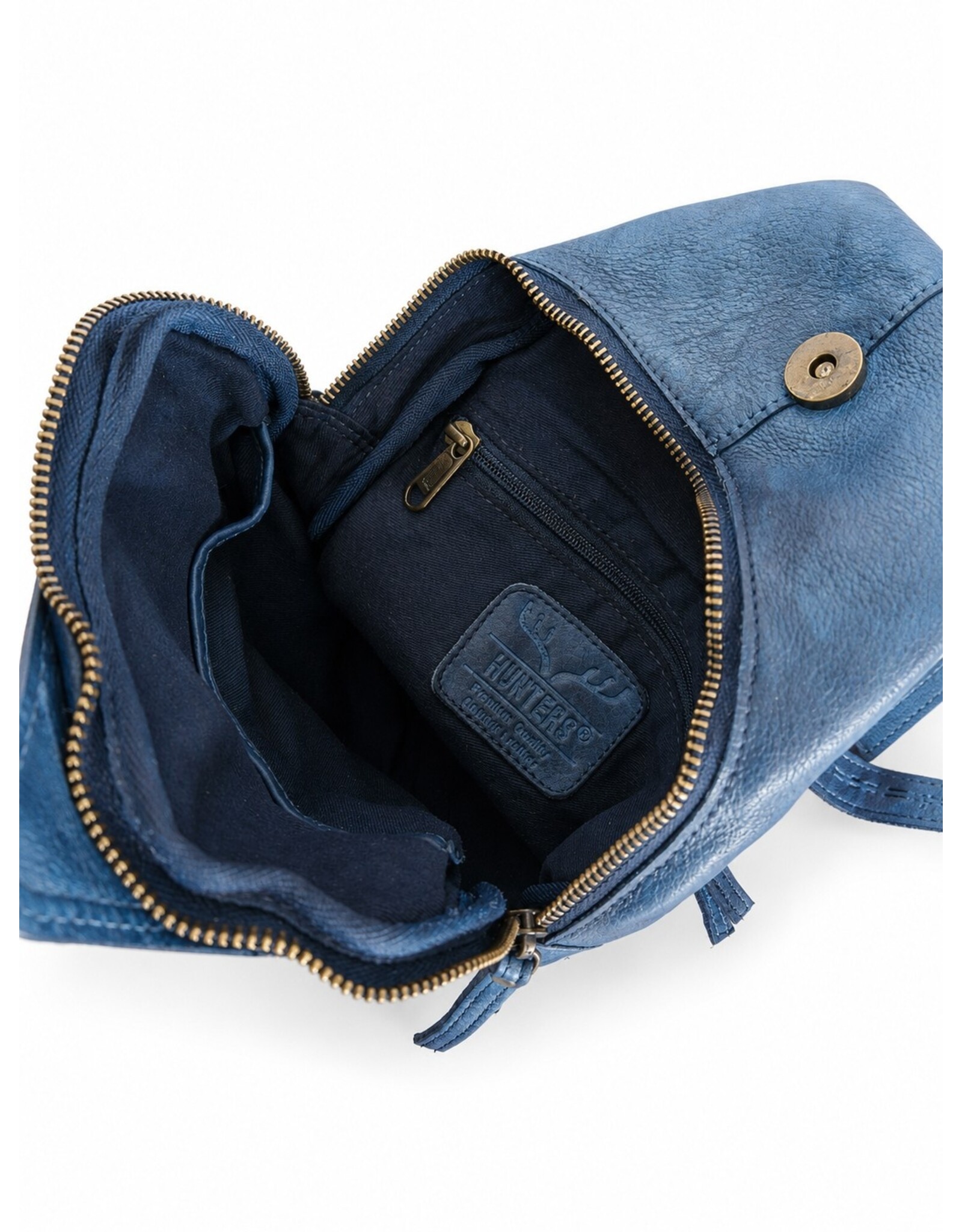 Hunters Leather bags - Hunters leather crossbody bag Sling bag blue