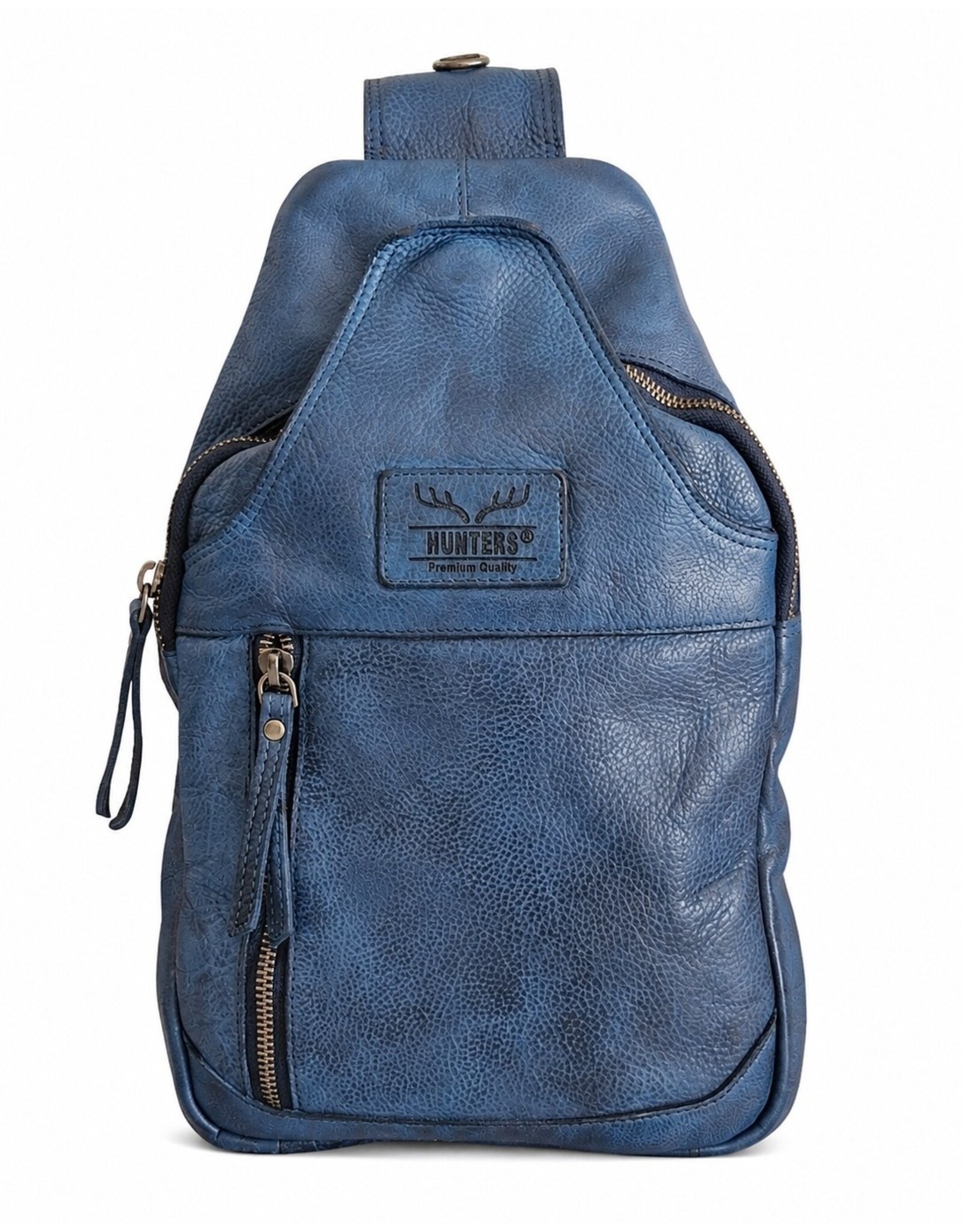 Hunters Leather bags - Hunters leather crossbody bag Sling bag blue