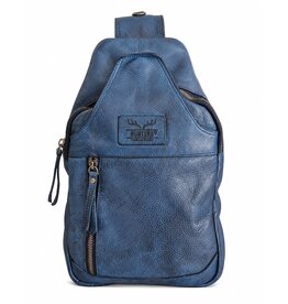 Hunters Hunters leather crossbody bag Sling bag blue