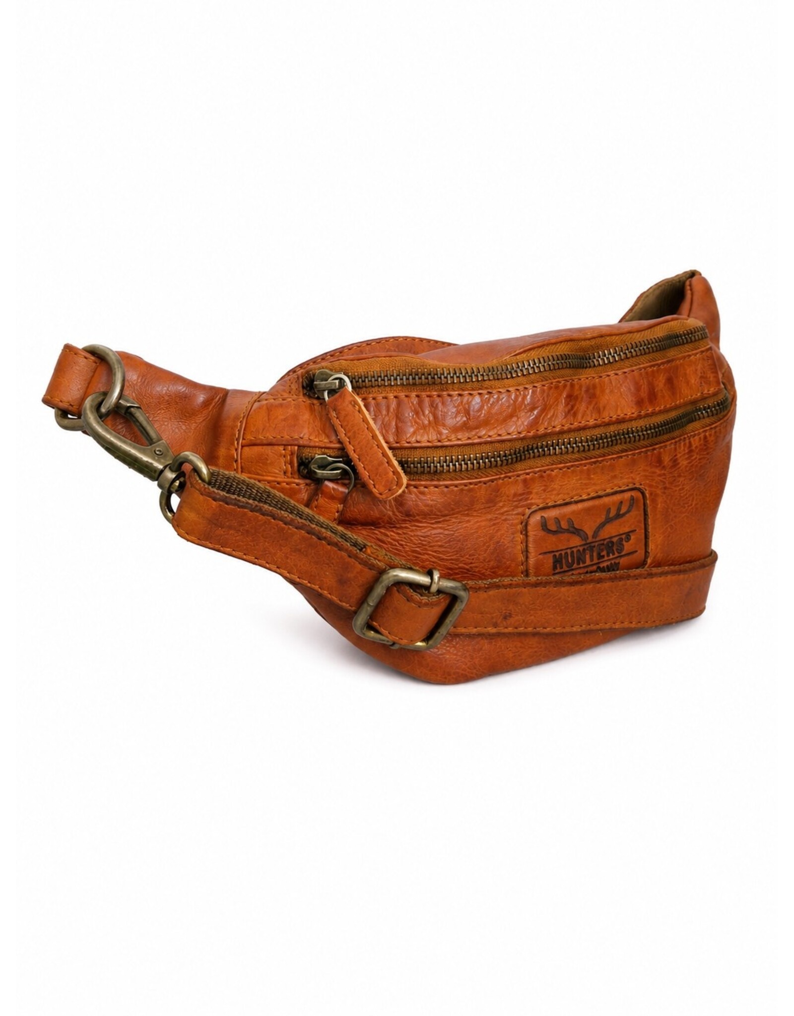 Hunters Leather bags - Hunters Leather Fanny pack washed leather cognac