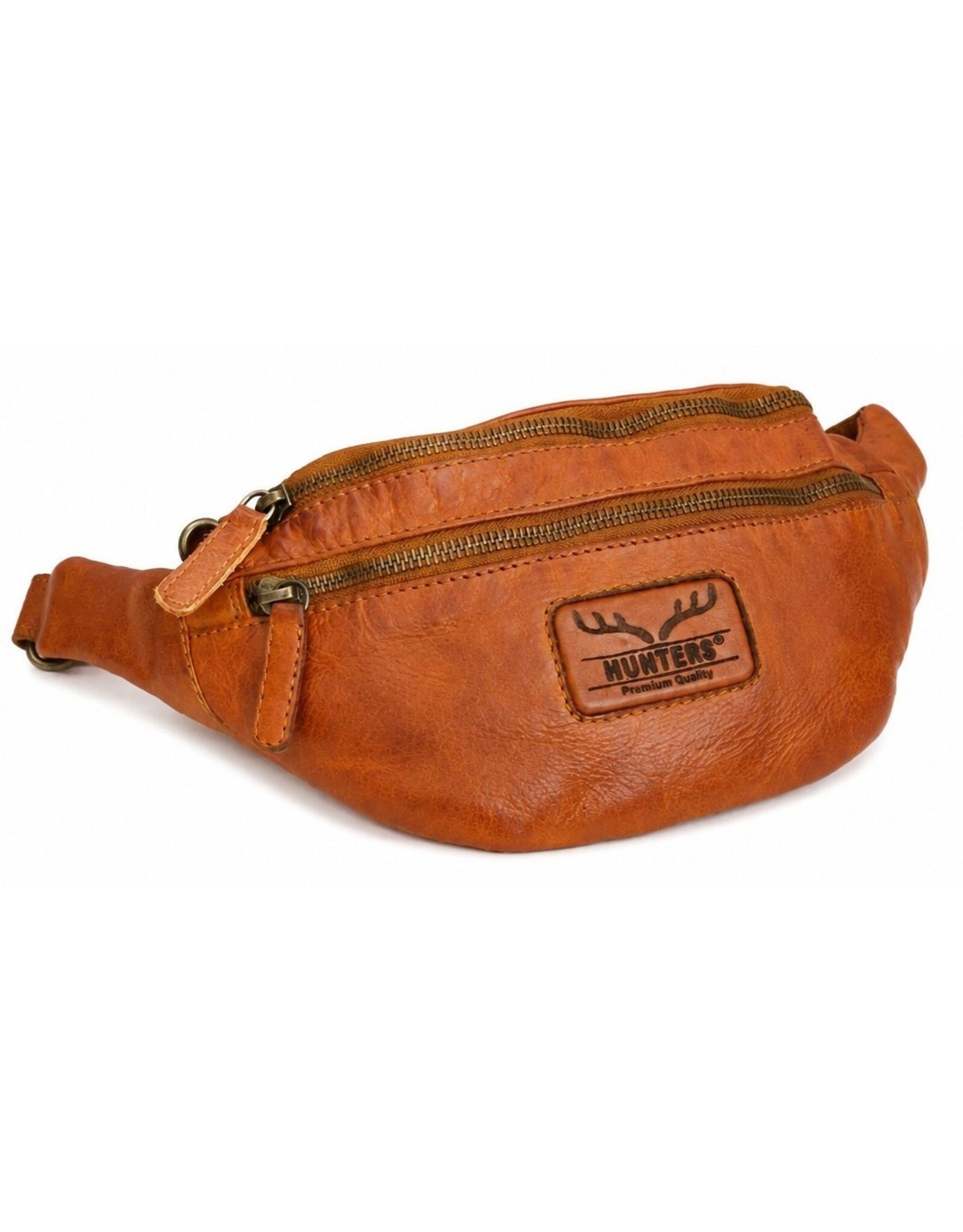Hunters Leather bags - Hunters Leather Fanny pack washed leather cognac