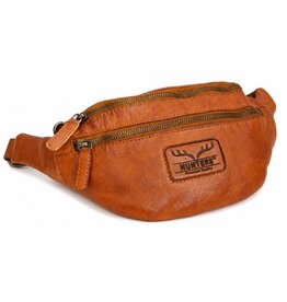 Hunters Hunters Leren Heuptas gewassen leer cognac
