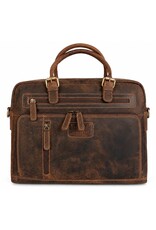 Hunters Leren werktassen en Leren laptoptassen - Hunters werktas / Laptoptas 16 inch - Buffelleer