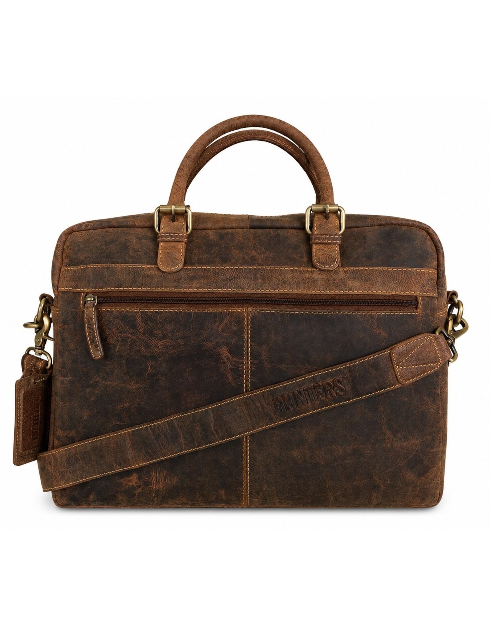 Hunters Leren werktassen en Leren laptoptassen - Hunters werktas / Laptoptas 16 inch - Buffelleer