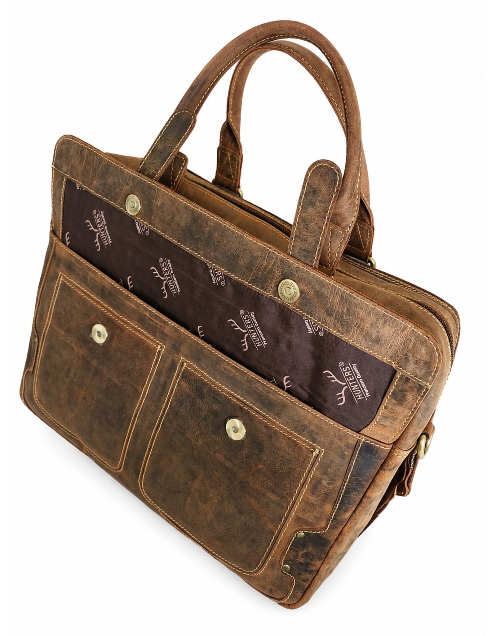 Hunters Leather Workbags and Leather Laptop Bags - Hunters Work Bag / 17-inch Laptop Bag - Buffalo Leather