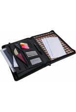 HillBurry Miscellaneous - Hillburry  Schrijfmap A4 dossiermap lederen document organizer Zwart