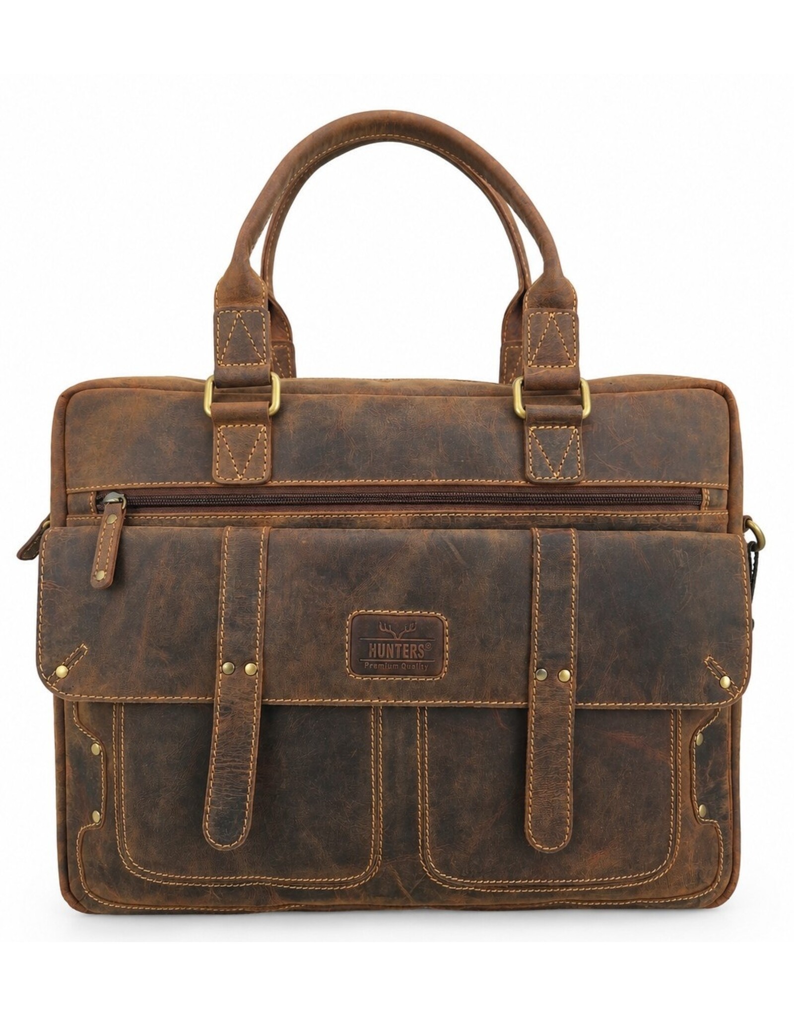 Hunters Leather Workbags and Leather Laptop Bags - Hunters Work Bag / 17-inch Laptop Bag - Buffalo Leather
