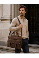 Hunters Leather Workbags and Leather Laptop Bags - Hunters Work Bag / 17-inch Laptop Bag - Buffalo Leather