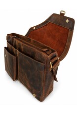 Hunters Leren werktassen en Leren laptoptassen - Hunters werktas / Laptoptas 18 inch - Buffelleer